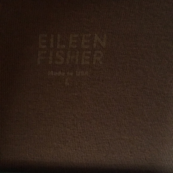 Large Olive Green organic cotton zipper track jacket Eileen Fisher - Picture 4 of 5